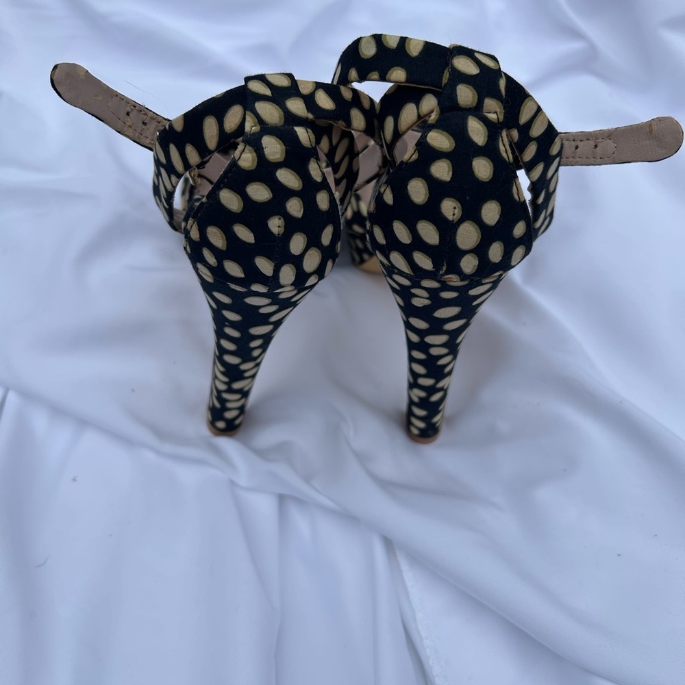 Vintage Colin Stuart size 9 animal leopard print platform strappy mobwife - Picture 8 of 10